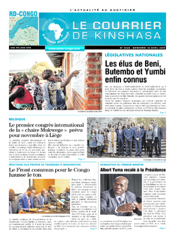 Les Dépêches de Brazzaville : Édition le courrier de kinshasa du 10 avril 2019