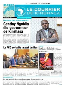 Les Dépêches de Brazzaville : Édition le courrier de kinshasa du 11 avril 2019