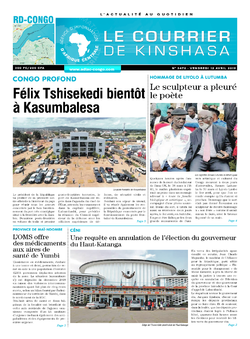 Les Dépêches de Brazzaville : Édition le courrier de kinshasa du 12 avril 2019