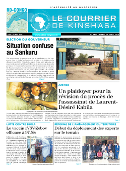 Les Dépêches de Brazzaville : Édition le courrier de kinshasa du 16 avril 2019