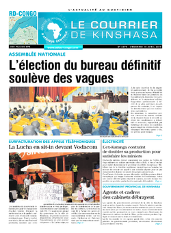 Les Dépêches de Brazzaville : Édition le courrier de kinshasa du 19 avril 2019