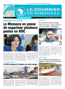 Les Dépêches de Brazzaville : Édition le courrier de kinshasa du 24 avril 2019