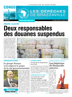 Les Dépêches de Brazzaville : Édition brazzaville du 29 avril 2019