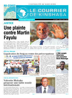 Les Dépêches de Brazzaville : Édition le courrier de kinshasa du 02 mai 2019