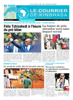 Les Dépêches de Brazzaville : Édition le courrier de kinshasa du 06 mai 2019