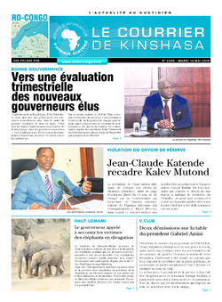Les Dépêches de Brazzaville : Édition le courrier de kinshasa du 14 mai 2019