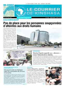 Les Dépêches de Brazzaville : Édition le courrier de kinshasa du 15 mai 2019