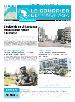 Les Dépêches de Brazzaville : Édition le courrier de kinshasa du 16 mai 2019