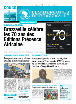 Les Dépêches de Brazzaville : Édition brazzaville du 21 mai 2019