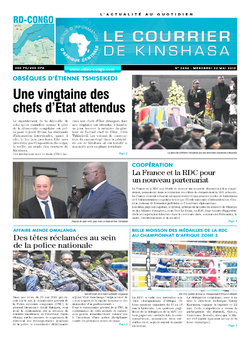 Les Dépêches de Brazzaville : Édition le courrier de kinshasa du 22 mai 2019