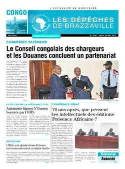 Les Dépêches de Brazzaville : Édition brazzaville du 23 mai 2019