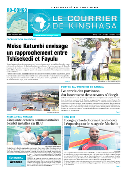 Les Dépêches de Brazzaville : Édition le courrier de kinshasa du 23 mai 2019