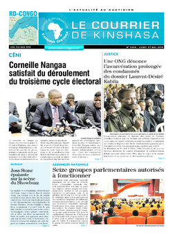 Les Dépêches de Brazzaville : Édition le courrier de kinshasa du 27 mai 2019