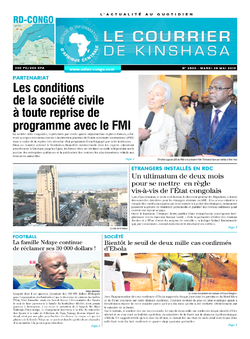 Les Dépêches de Brazzaville : Édition le courrier de kinshasa du 28 mai 2019