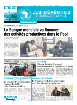 Les Dépêches de Brazzaville : Édition brazzaville du 03 juin 2019