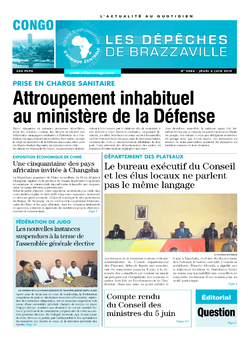 Les Dépêches de Brazzaville : Édition brazzaville du 06 juin 2019