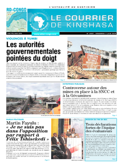 Les Dépêches de Brazzaville : Édition le courrier de kinshasa du 07 juin 2019