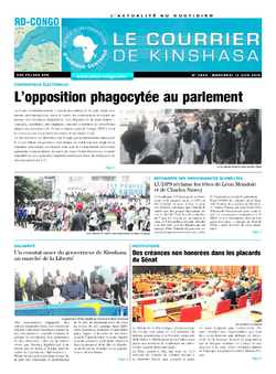 Les Dépêches de Brazzaville : Édition le courrier de kinshasa du 12 juin 2019