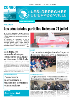 Les Dépêches de Brazzaville : Édition brazzaville du 13 juin 2019