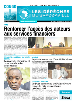 Les Dépêches de Brazzaville : Édition brazzaville du 03 juillet 2019
