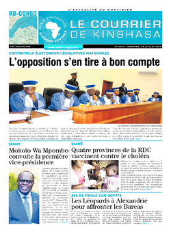 Les Dépêches de Brazzaville : Édition le courrier de kinshasa du 05 juillet 2019