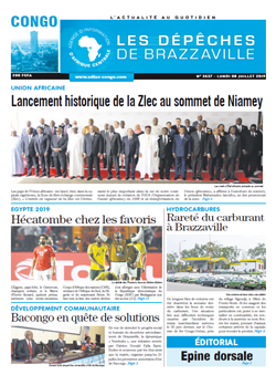 Les Dépêches de Brazzaville : Édition brazzaville du 08 juillet 2019