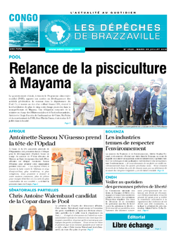 Les Dépêches de Brazzaville : Édition brazzaville du 09 juillet 2019