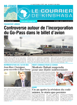 Les Dépêches de Brazzaville : Édition le courrier de kinshasa du 11 juillet 2019