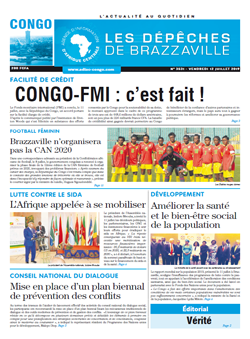 Les Dépêches de Brazzaville : Édition brazzaville du 12 juillet 2019