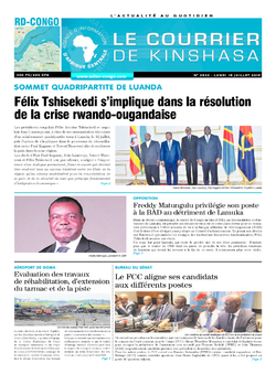 Les Dépêches de Brazzaville : Édition le courrier de kinshasa du 15 juillet 2019