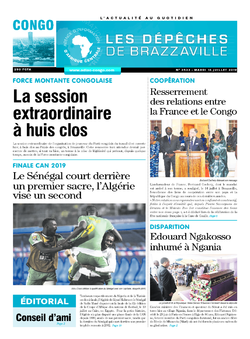 Les Dépêches de Brazzaville : Édition brazzaville du 16 juillet 2019