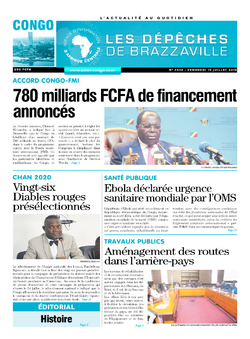 Les Dépêches de Brazzaville : Édition brazzaville du 19 juillet 2019