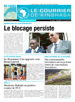 Les Dépêches de Brazzaville : Édition le courrier de kinshasa du 19 juillet 2019