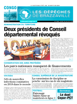 Les Dépêches de Brazzaville : Édition brazzaville du 25 juillet 2019