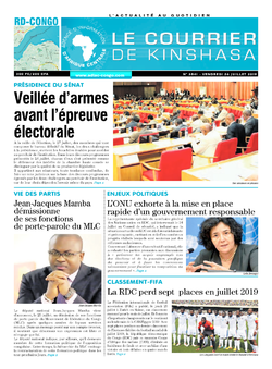 Les Dépêches de Brazzaville : Édition le courrier de kinshasa du 26 juillet 2019
