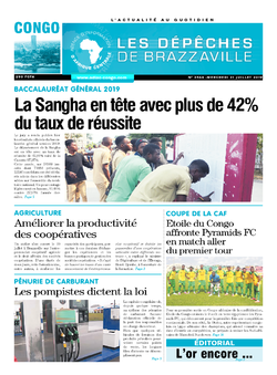 Les Dépêches de Brazzaville : Édition brazzaville du 31 juillet 2019