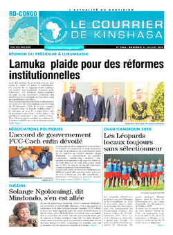 Les Dépêches de Brazzaville : Édition le courrier de kinshasa du 31 juillet 2019