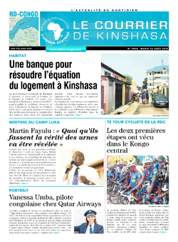 Les Dépêches de Brazzaville : Édition le courrier de kinshasa du 06 août 2019