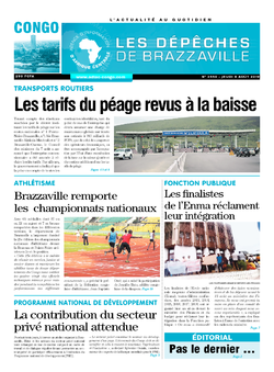 Les Dépêches de Brazzaville : Édition brazzaville du 08 août 2019