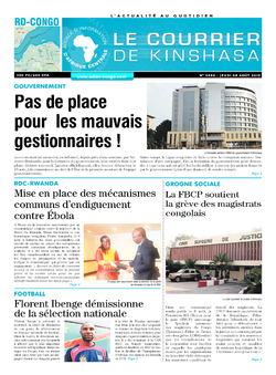 Les Dépêches de Brazzaville : Édition le courrier de kinshasa du 08 août 2019