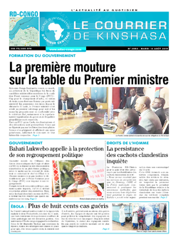Les Dépêches de Brazzaville : Édition le courrier de kinshasa du 13 août 2019