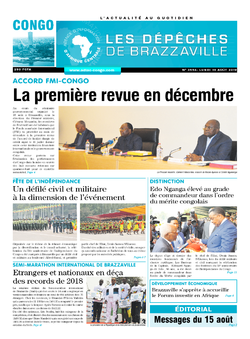 Les Dépêches de Brazzaville : Édition brazzaville du 19 août 2019