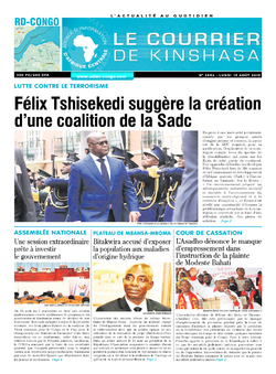Les Dépêches de Brazzaville : Édition le courrier de kinshasa du 19 août 2019