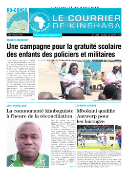 Les Dépêches de Brazzaville : Édition le courrier de kinshasa du 20 août 2019