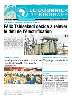Les Dépêches de Brazzaville : Édition le courrier de kinshasa du 21 août 2019