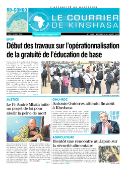 Les Dépêches de Brazzaville : Édition le courrier de kinshasa du 23 août 2019