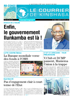 Les Dépêches de Brazzaville : Édition le courrier de kinshasa du 27 août 2019