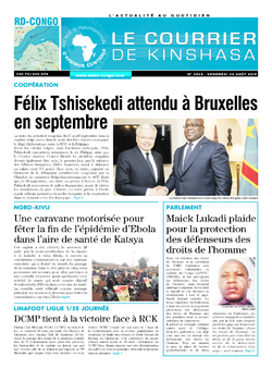 Les Dépêches de Brazzaville : Édition le courrier de kinshasa du 30 août 2019