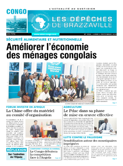 Les Dépêches de Brazzaville : Édition brazzaville du 02 septembre 2019