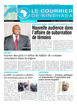 Les Dépêches de Brazzaville : Édition le courrier de kinshasa du 02 septembre 2019